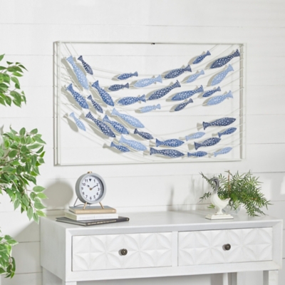 Bayberry Lane School of Fish Wall Décor, Blue