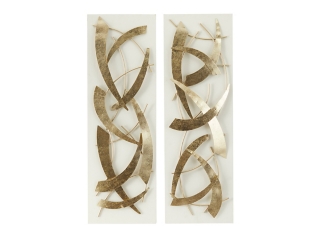 Bayberry Lane Abstract Wall Decor Set of 2 12" W X 36"H