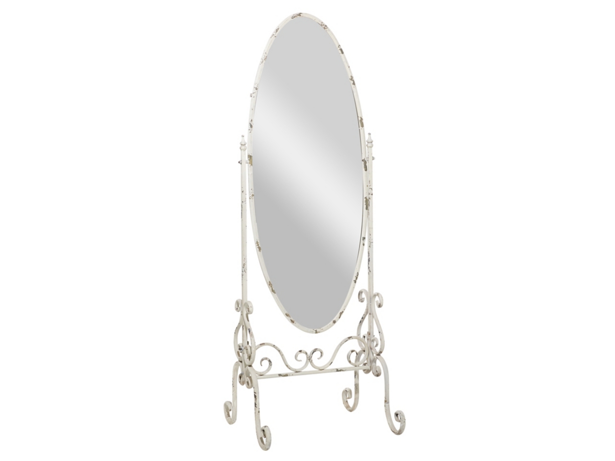 Bayberry Lane Vintage Scroll Floor Mirror with Stand | Ashley