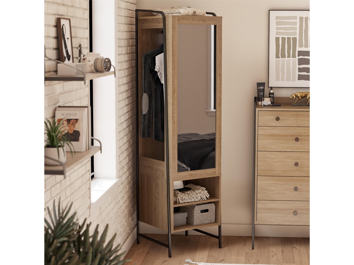 Novogratz Bushwick Wardrobe, Natural