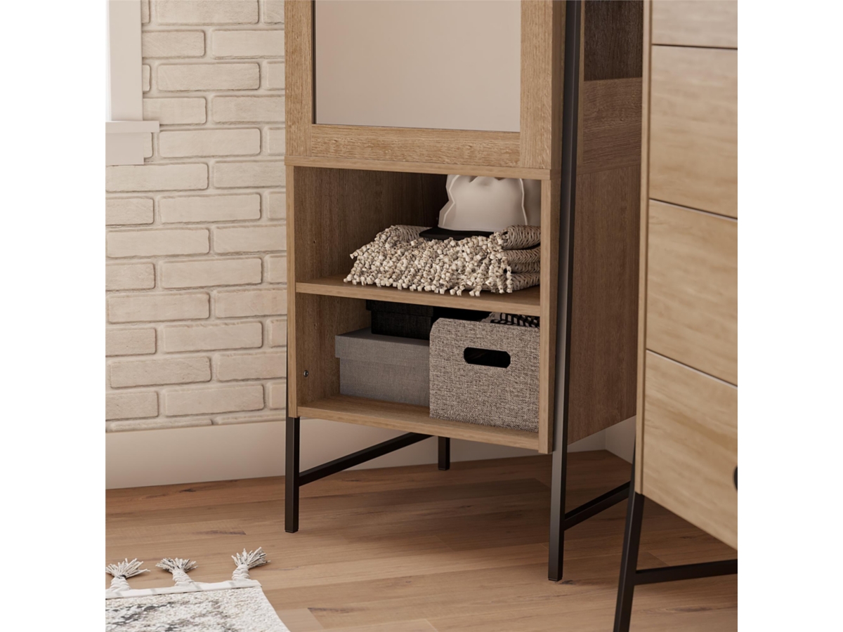 Novogratz Bushwick Wardrobe, Natural
