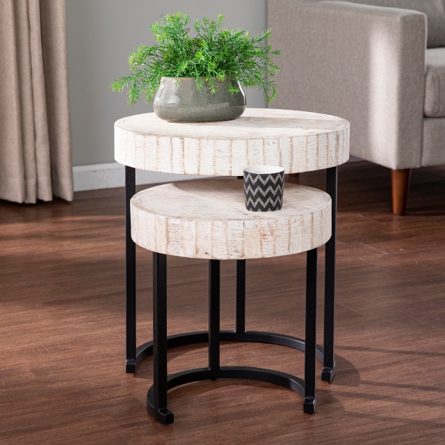 Southern Enterprises Furniture Reinzo Nesting Side Tables Set