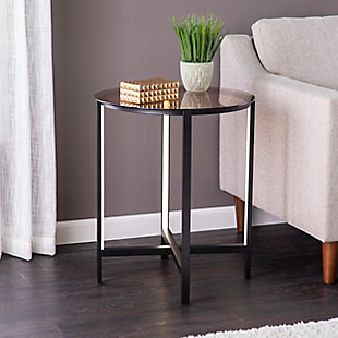 SEI Furniture Lantara Round End Table with LED Lighting, , rollover