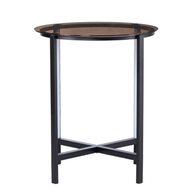 SEI Furniture Lantara Round End Table with LED Lighting, , large