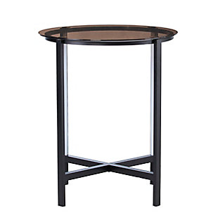 SEI Furniture Lantara Round End Table with LED Lighting, , large
