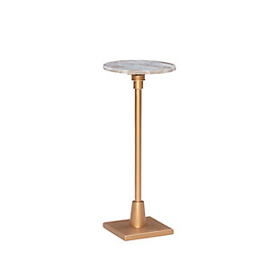 Linon Linnie Adjustable Drink Table, Gold, large