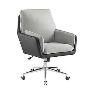 Linon Chaz Swivel Chair, Gray, large