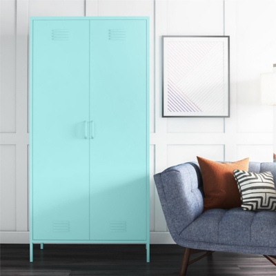 Novogratz Cache 2 Door Locker Cabinet, Green, rollover