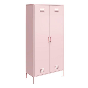 Novogratz Cache 2 Door Locker Cabinet, Pink, large