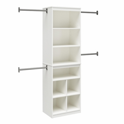 Closet Evolution 48 in. W - 96 in. W White Entryway Wood Closet System