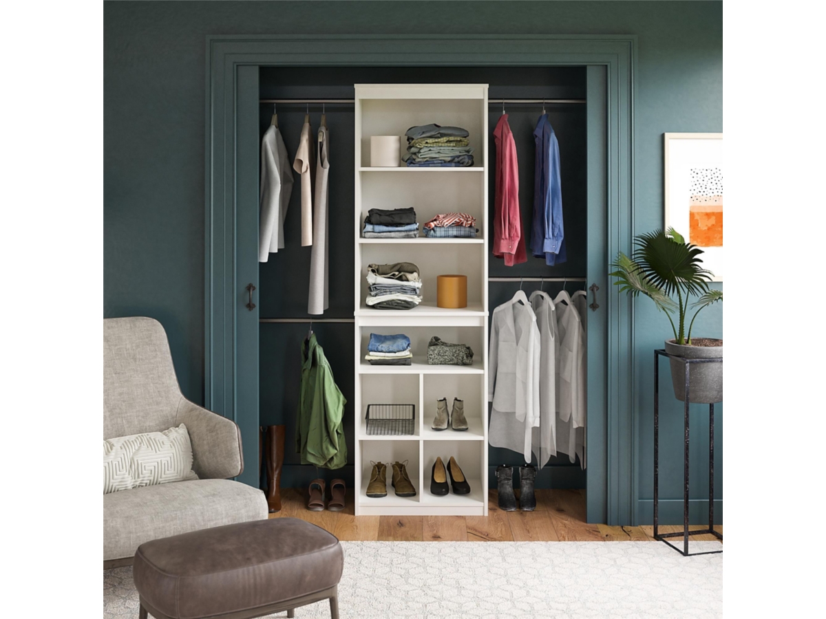 Choco closet◎　1207 Portable Closet Wardrobe Clothes Rack with Shelves - 11.8 x