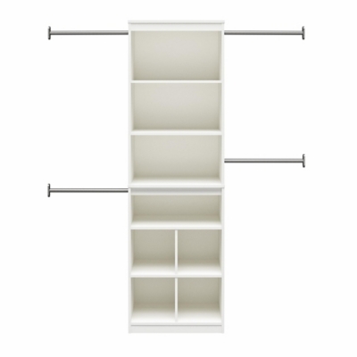 Closet Evolution 48 in. W - 96 in. W White Entryway Wood Closet System