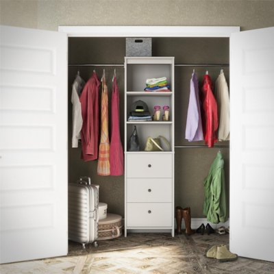 Systembuild Evolution Bandon Closet Storage Organizer, Yellow, large