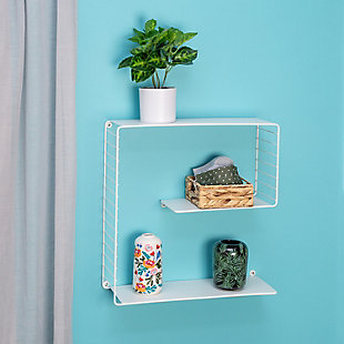 Honey-Can-Do 3-Tier Floating Wall Shelf, , rollover