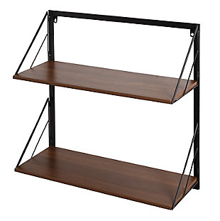 Honey-Can-Do Two Tier Floating Wall Shelf, , large