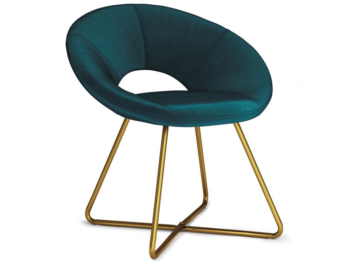 Simpli Home Barrett Accent Chair, Teal, large