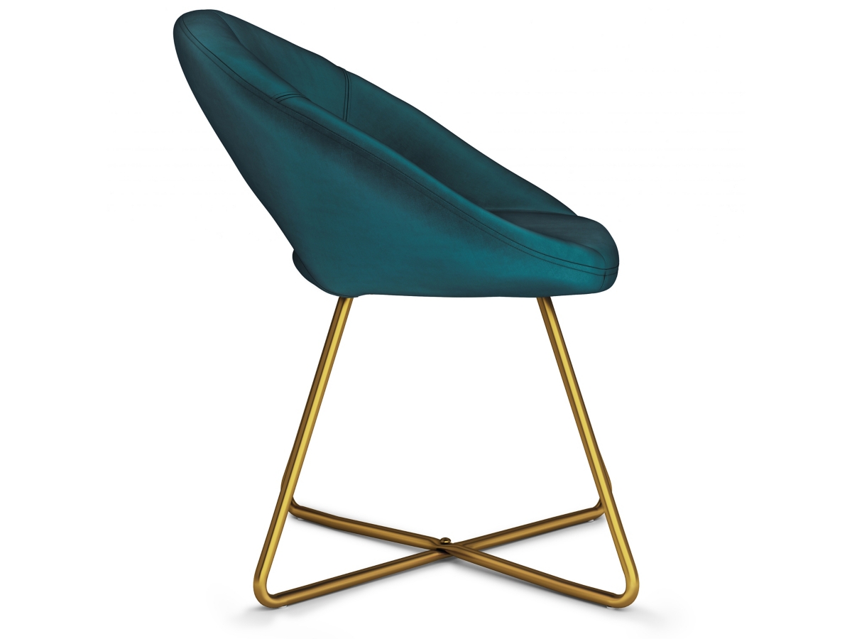 Simpli Home Barrett Accent Chair, Teal, large