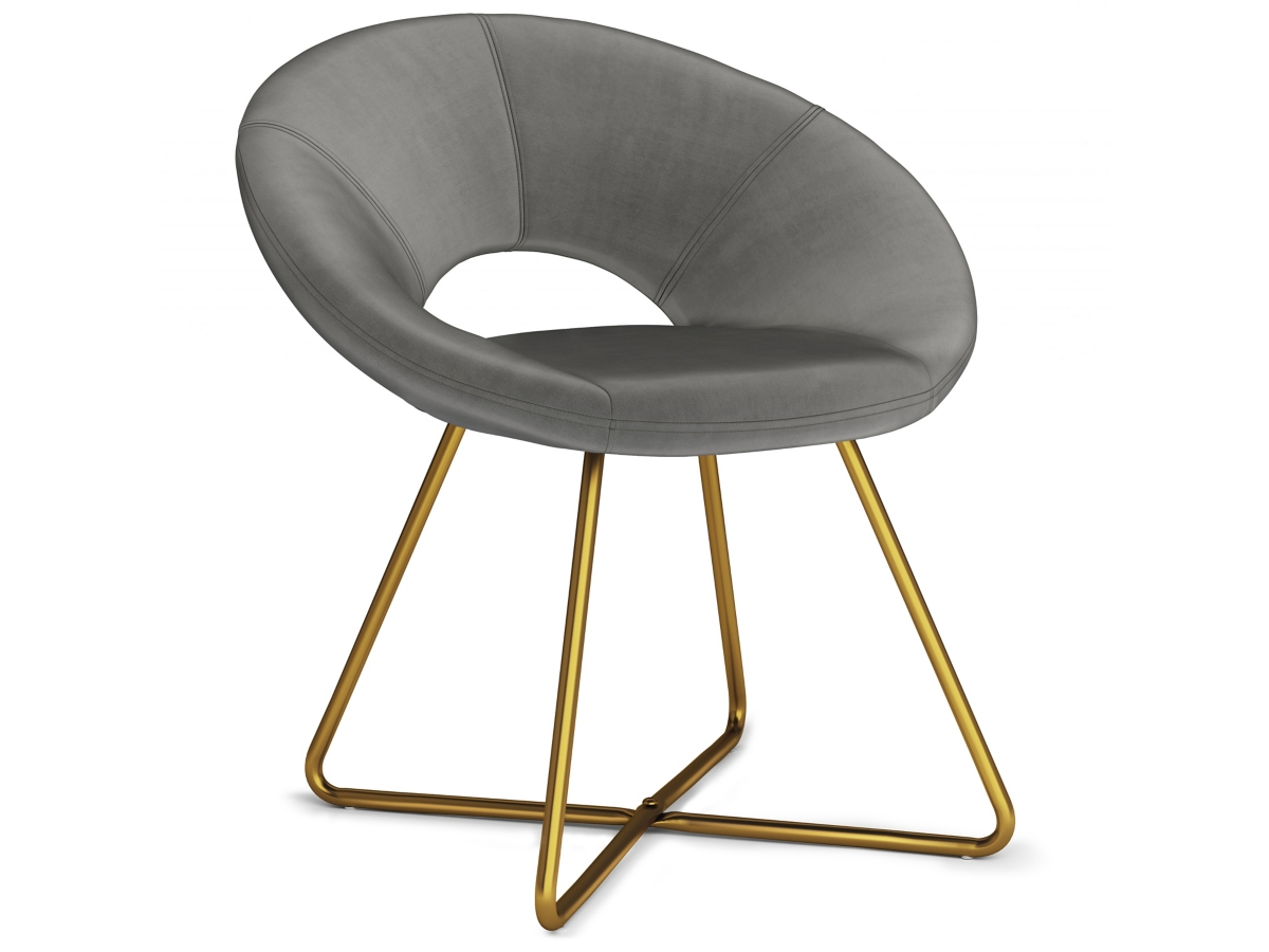 Simpli Home Barrett Accent Chair, Gray, large