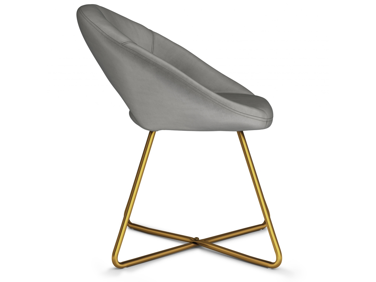 Simpli Home Barrett Accent Chair, Gray, large