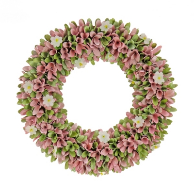 National Tree Company 18" Spring Pink Floral Wreath, , large