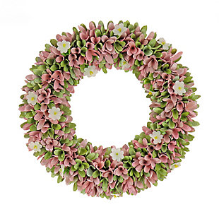 National Tree Company 18" Spring Pink Floral Wreath, , large