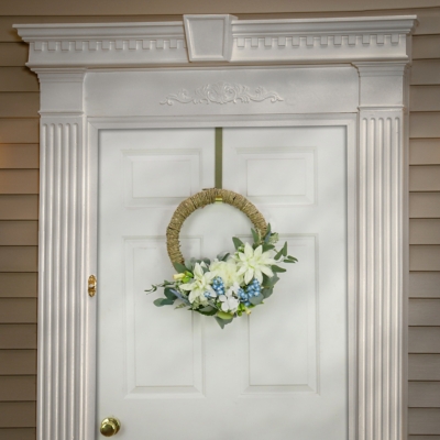 National Tree Company 20" Dahlia, Peony, and Hydrangea Hoop Wreath, , rollover