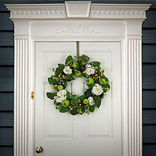 National Tree Company 24" Rose and Apples Wreath, , rollover