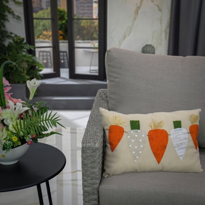 National Tree Company String of Carrots Easter Pillow, , rollover