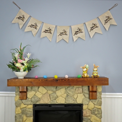 National Tree Company Running Bunny Easter Banner, , rollover