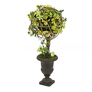 National Tree Company Flowers and Eggs Ball Topiary, , large