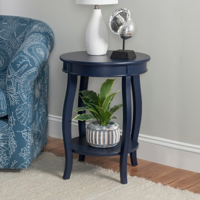 Linon Miller Side Table, Navy