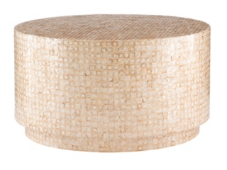 Linon Parton Capiz Mosaic Coffee Table