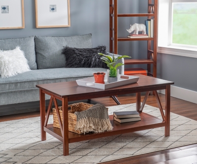 Linon Titian Coffee Table, Antique Tobacco