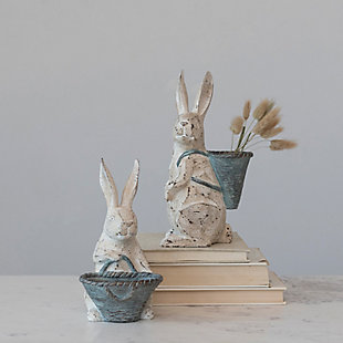 Storied Home Decorative Bunnies with Baskets Set, , rollover