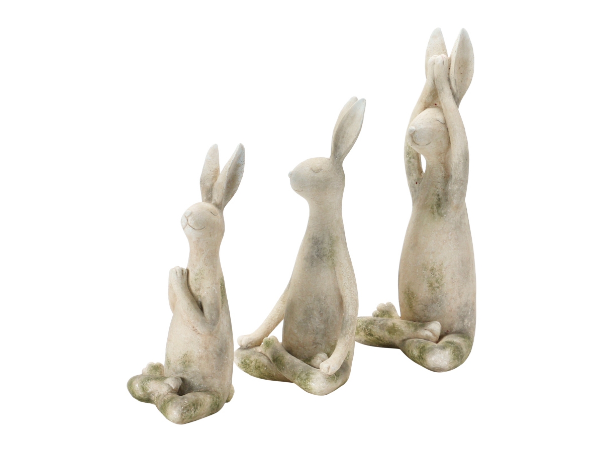 Storied Home Yoga Rabbit (Set of 3) | Ashley