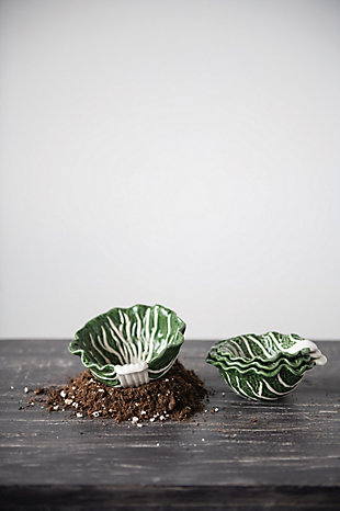 Storied Home Cabbage Shaped Stoneware Bowl Set, , rollover