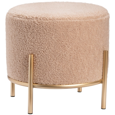Evolution Zanella Sherpa Stool, Cream, large