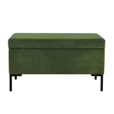Kinfine USA Homepop Storage Bench, Green, large