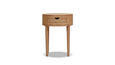 Jennifer Taylor Home Cabana Round Cane Rattan Storage Side Table, , large