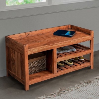 A600077711 The Urban Port Handcrafted Entryway Acacia Wood Be sku A600077711