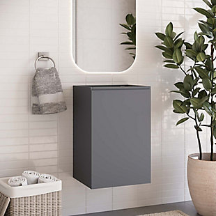 Vitality 18" Wall-Mount Bathroom Vanity, Gray, rollover