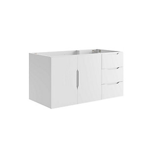 Vitality 36" Bathroom Vanity Cabinet (Sink Basin Not Included), White, large