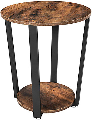 VASAGLE Industrial Round End Table, , large