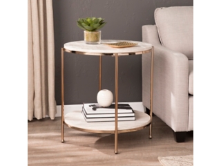 Southern Enterprises Furniture Longino Round End Table