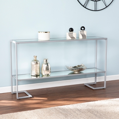 Southern Enterprises Furniture Meltonby Console Table, Silver Finish