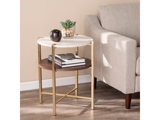 Southern Enterprises Furniture Findlay Round End Table