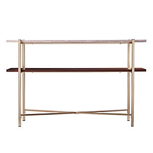 SEI Furniture Findlay Faux Marble Console Table with Storage, , large
