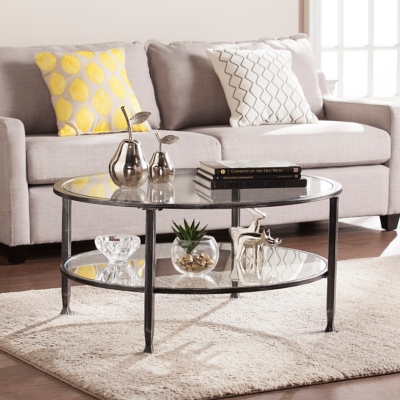 Southern Enterprises Furniture Renfro Cocktail Table, Black