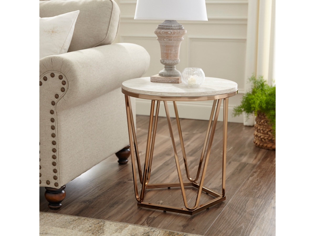 Southern Enterprises Furniture Quinton Round Coffee Table