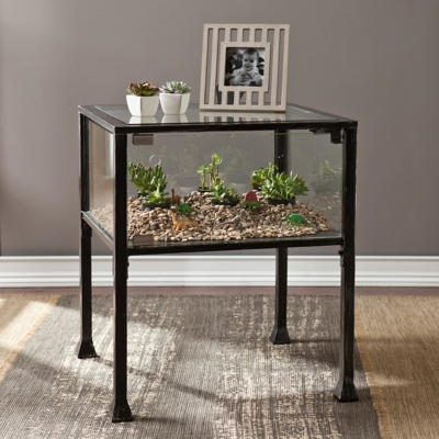 SEI Furniture Moiree Display End Table, , rollover